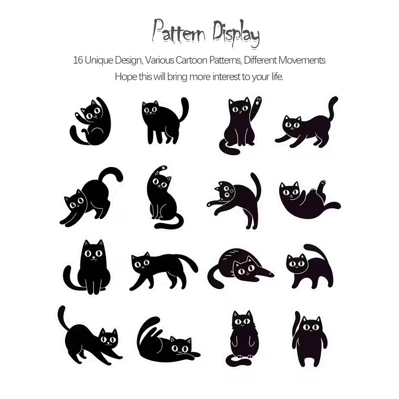 Roll sticker - black cat