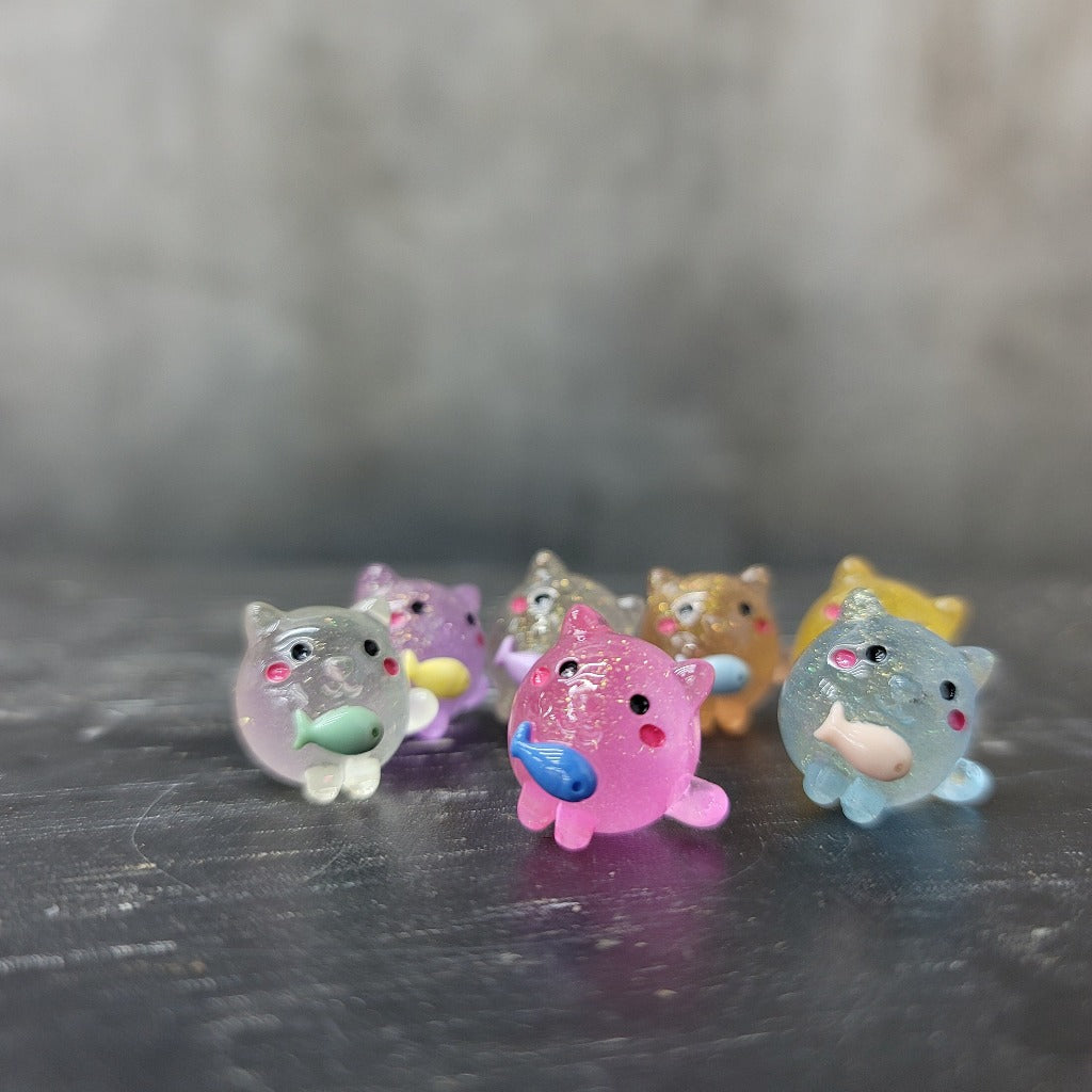 Cat and fish - resin