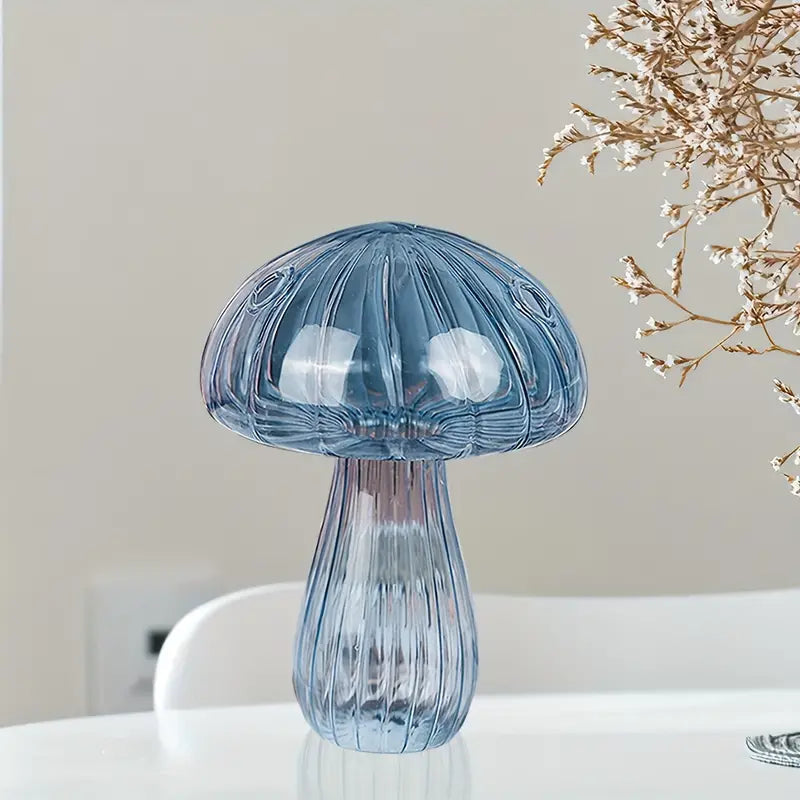 Mushroom glass bud propagation vase