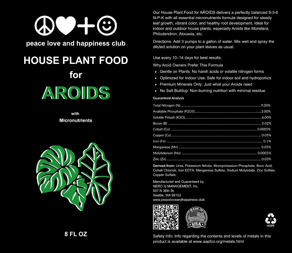 Houseplant Food for Aroids - 8 fl. oz.