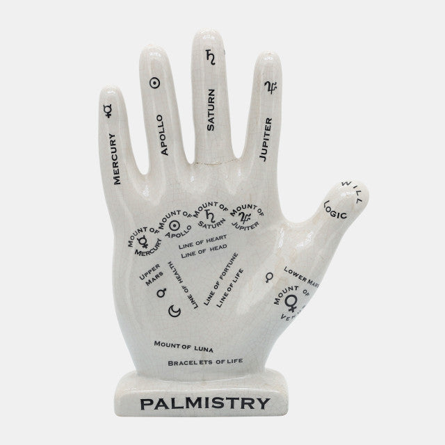 PORCELAIN PALMISTRY HAND DECO- 12