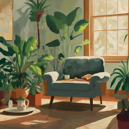 Can houseplants help reduce stress and provide a calming effect?