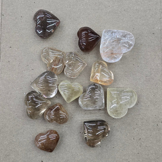 Rutilated Quartz Heart