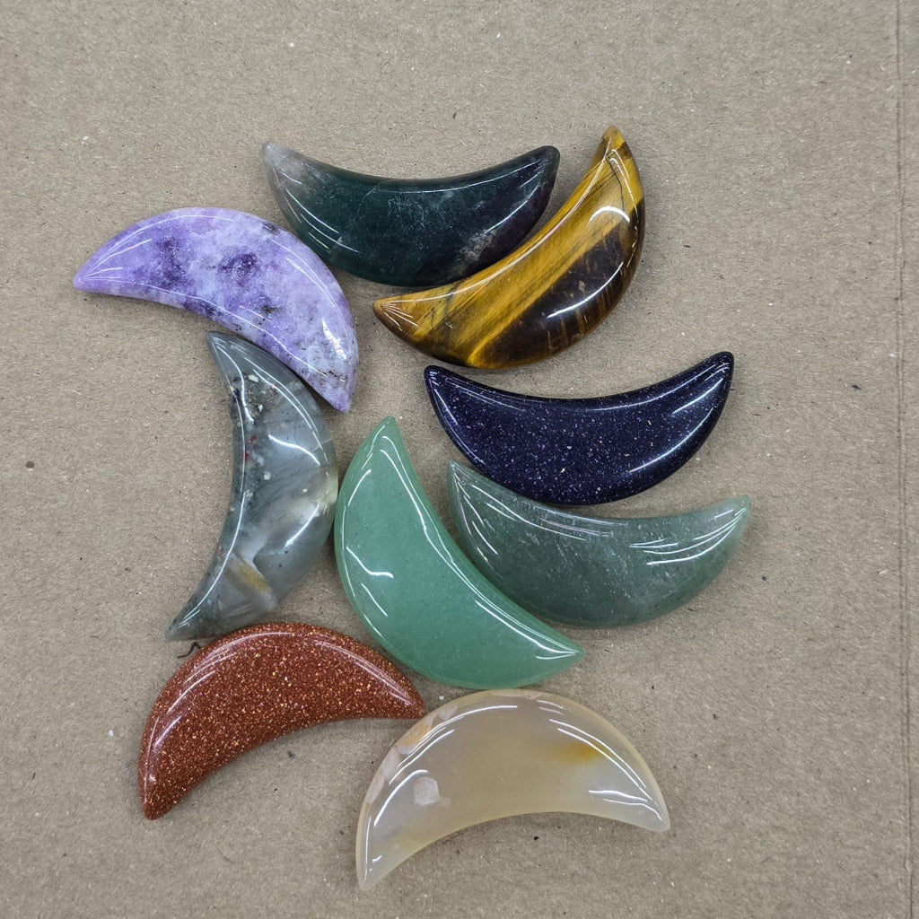 Crescent Moon Crystal - Assorted (2")
