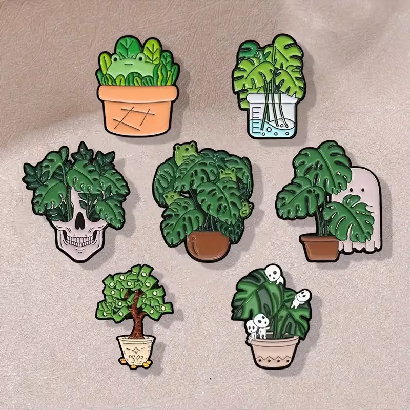 Enamel pin - plants