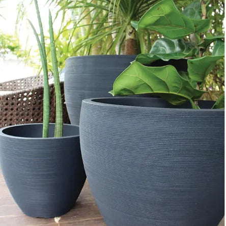 Ellipse Linea Planter - 15.75" (charcoal)