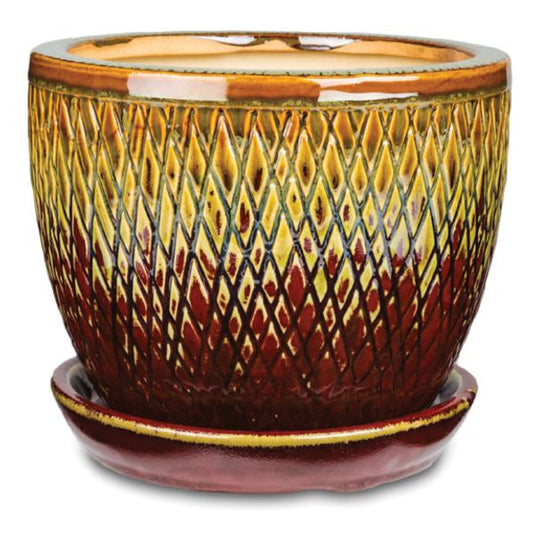Scratched Cup Pot  - 8"