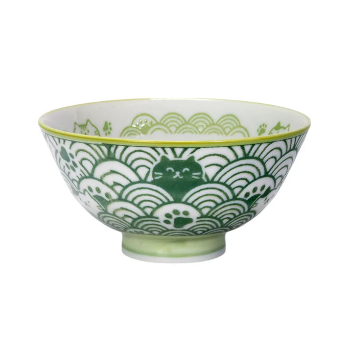 Seikaiha Neko Bowl - 4.5"