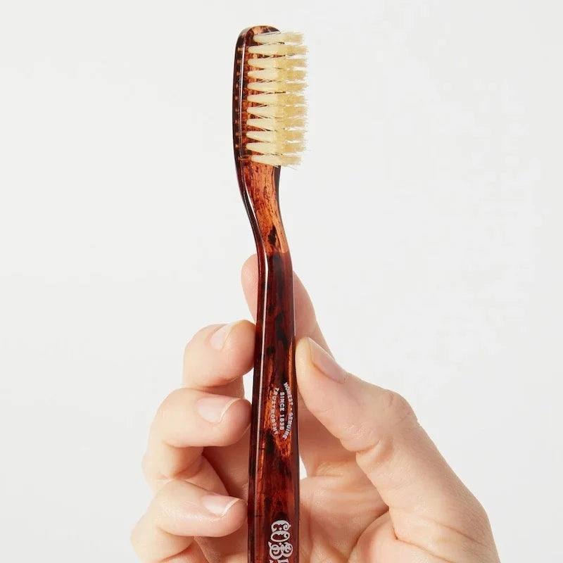 Natural Bristle Toothbrush - Medium Tortoise
