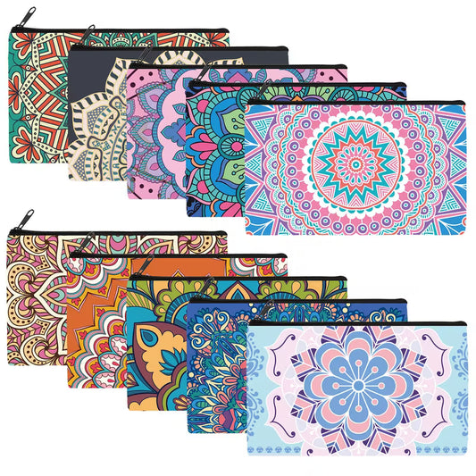 Assorted Mandala Print Cosmetic Bag