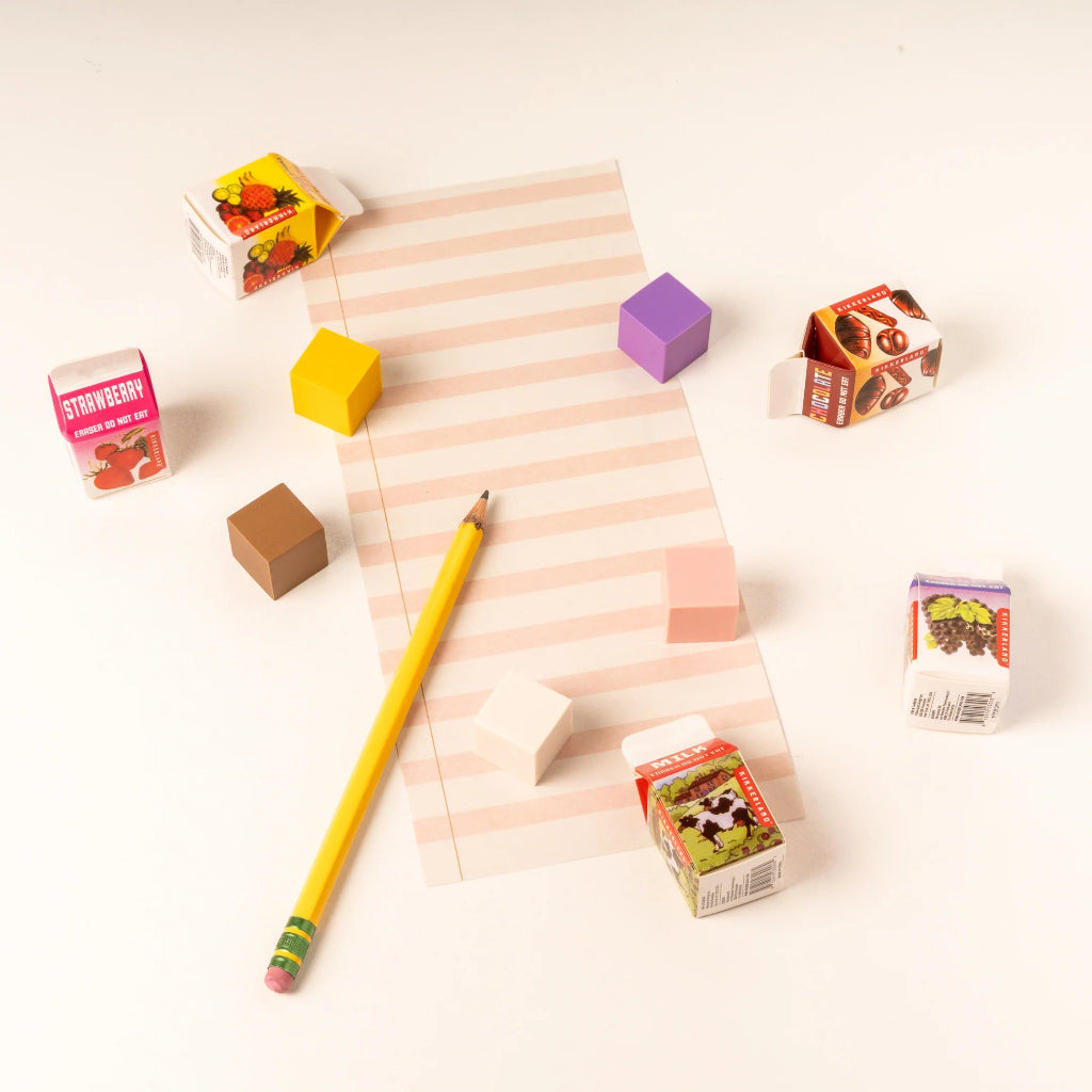 Milk Carton Scented Erasers