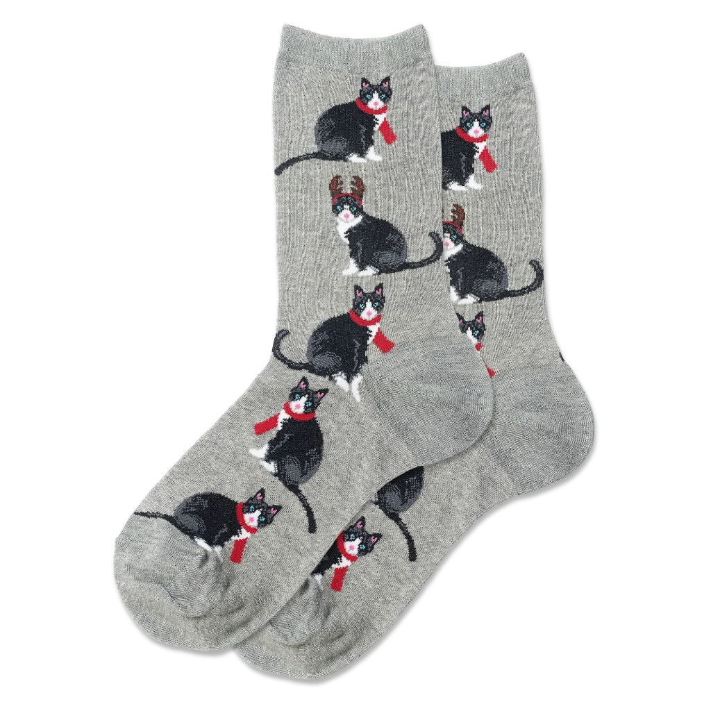 Reindeer Cat Crew Socks