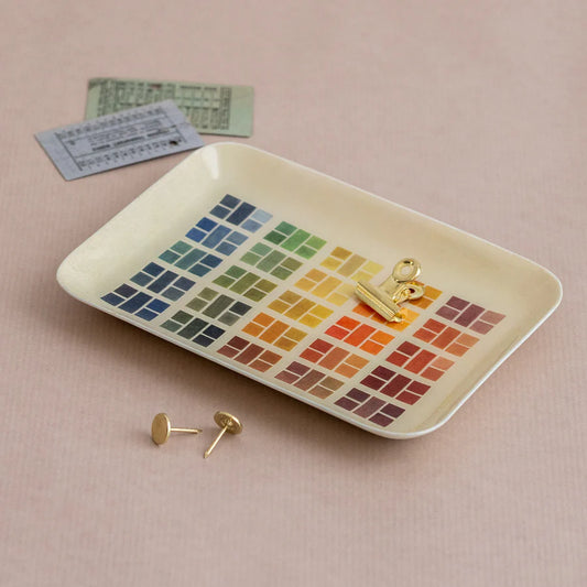 Rectangular Enamel Tray - Watercolour Swatches