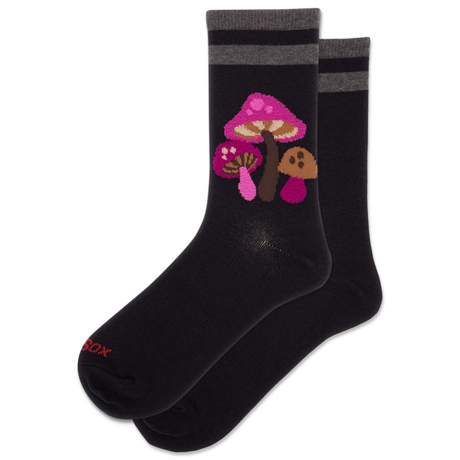 Fuzzy Mushroom Crew Sock