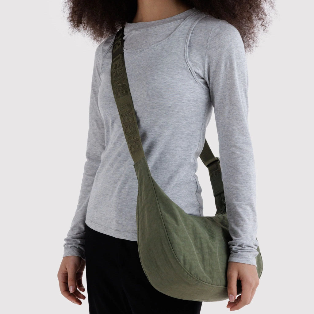 Medium Nylon Crescent Bag