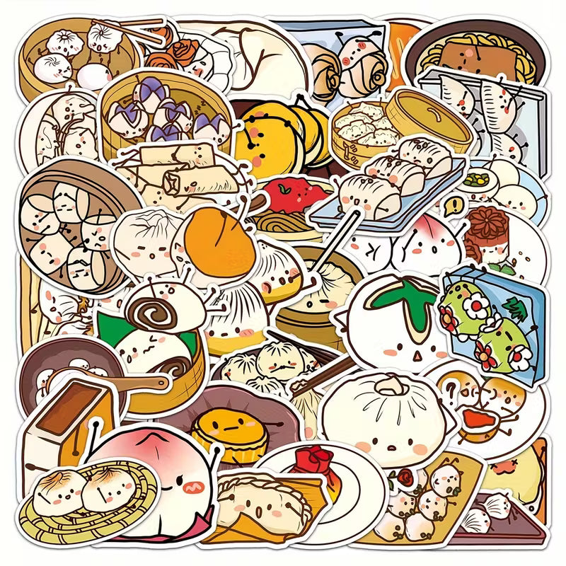 Dim Sum Sticky Notes Stickers - Dim Sum – Peace, Love & Happiness Club