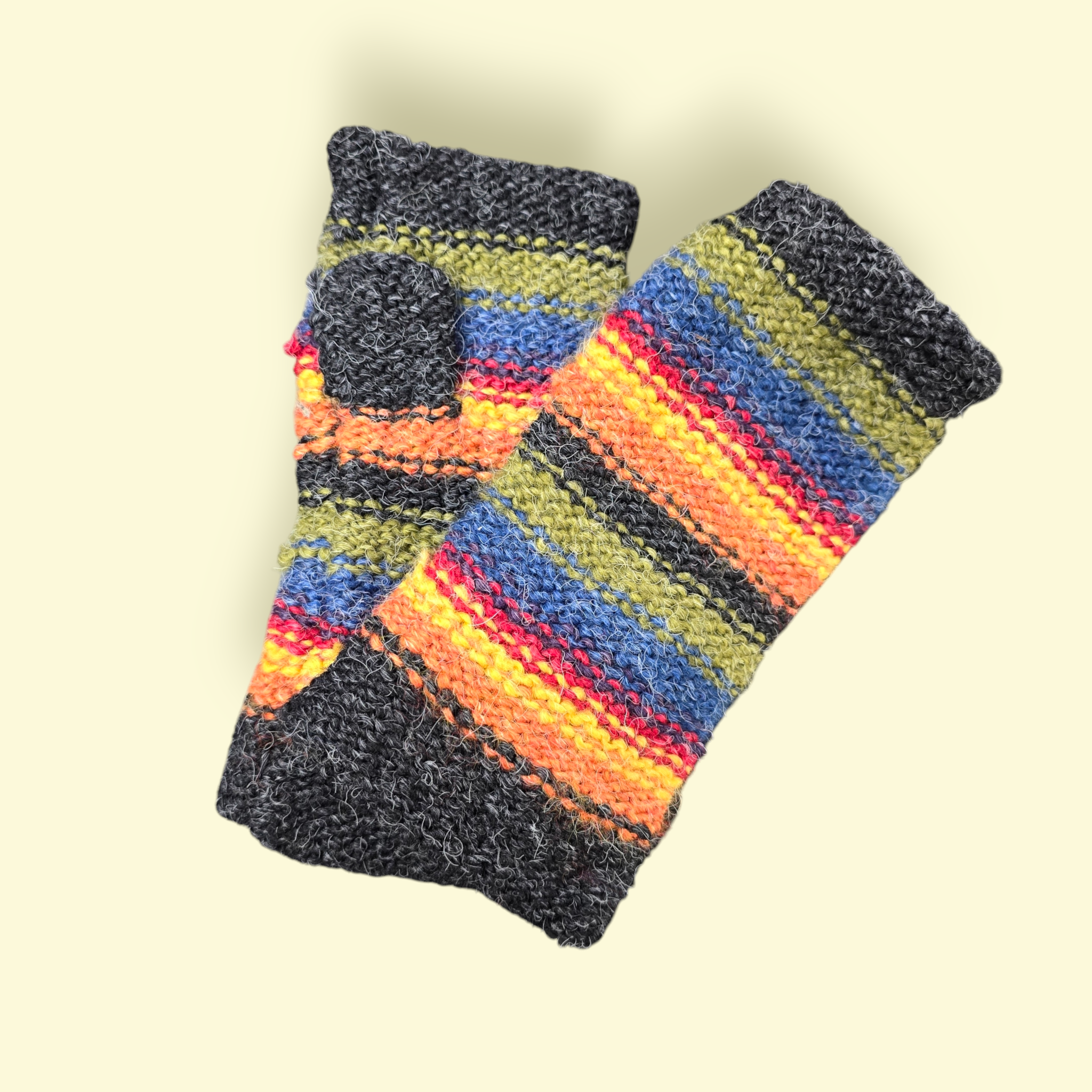 Cut Off Gloves - Multi stripe