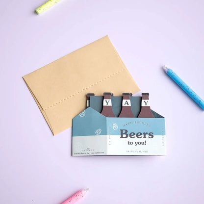 Beers To You Pop-Up Birthday Card