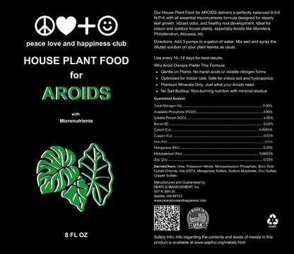 Houseplant Food for Aroids - 8 fl. oz.