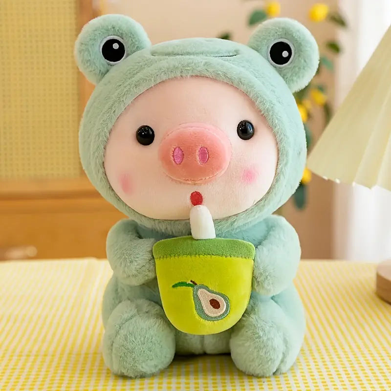 Piglet Frog Plushie (green) - Peace, Love & Happiness Club