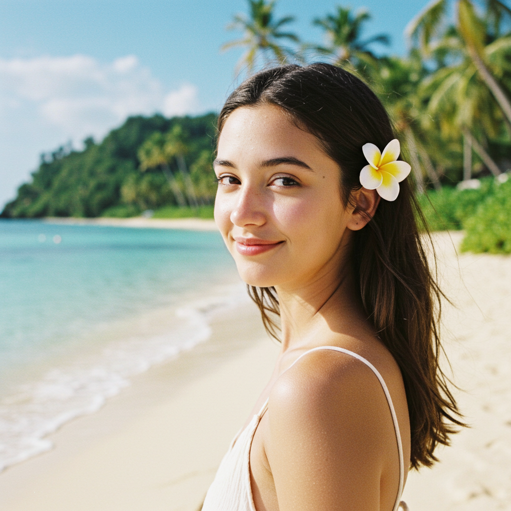 Plumeria hair clip
