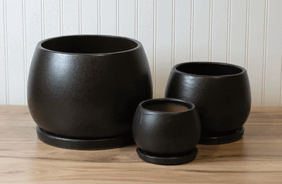 Tondo Planter - Black