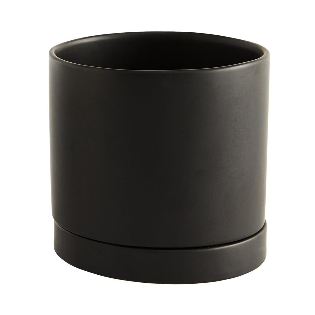 PLANTERS - ROMEY POT - 7" - BLACK